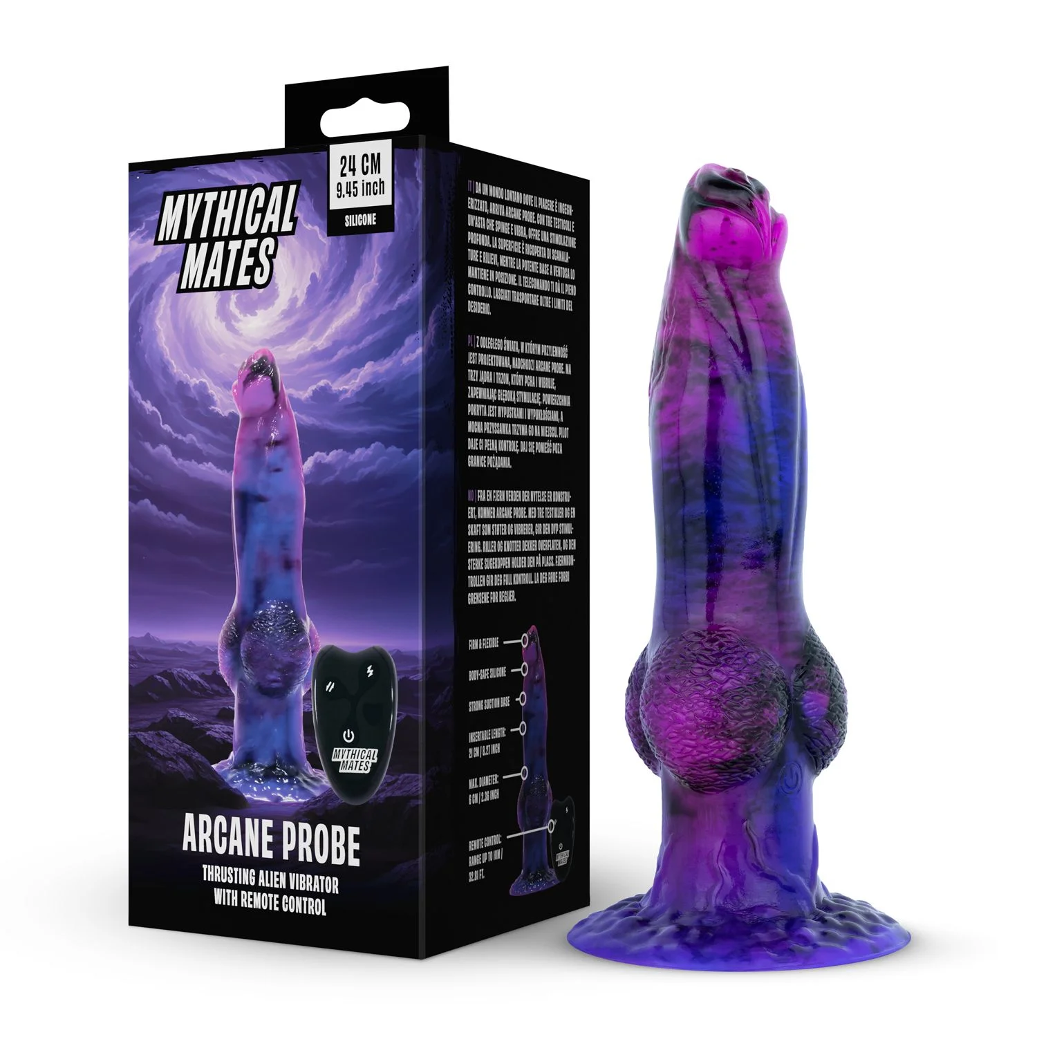 Mythical Mates - Arcane Probe Thrusting met Afstandsbediening - 24 cm