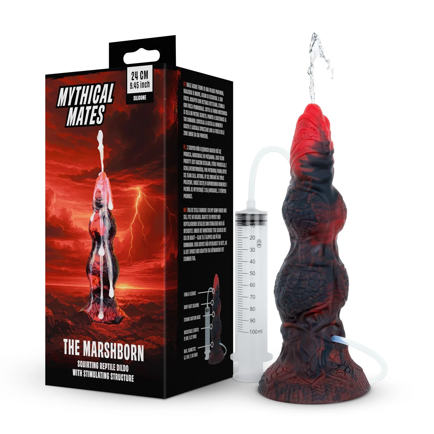 Mythical Mates - The Marshborn Spuitende Dildo - 24 cm