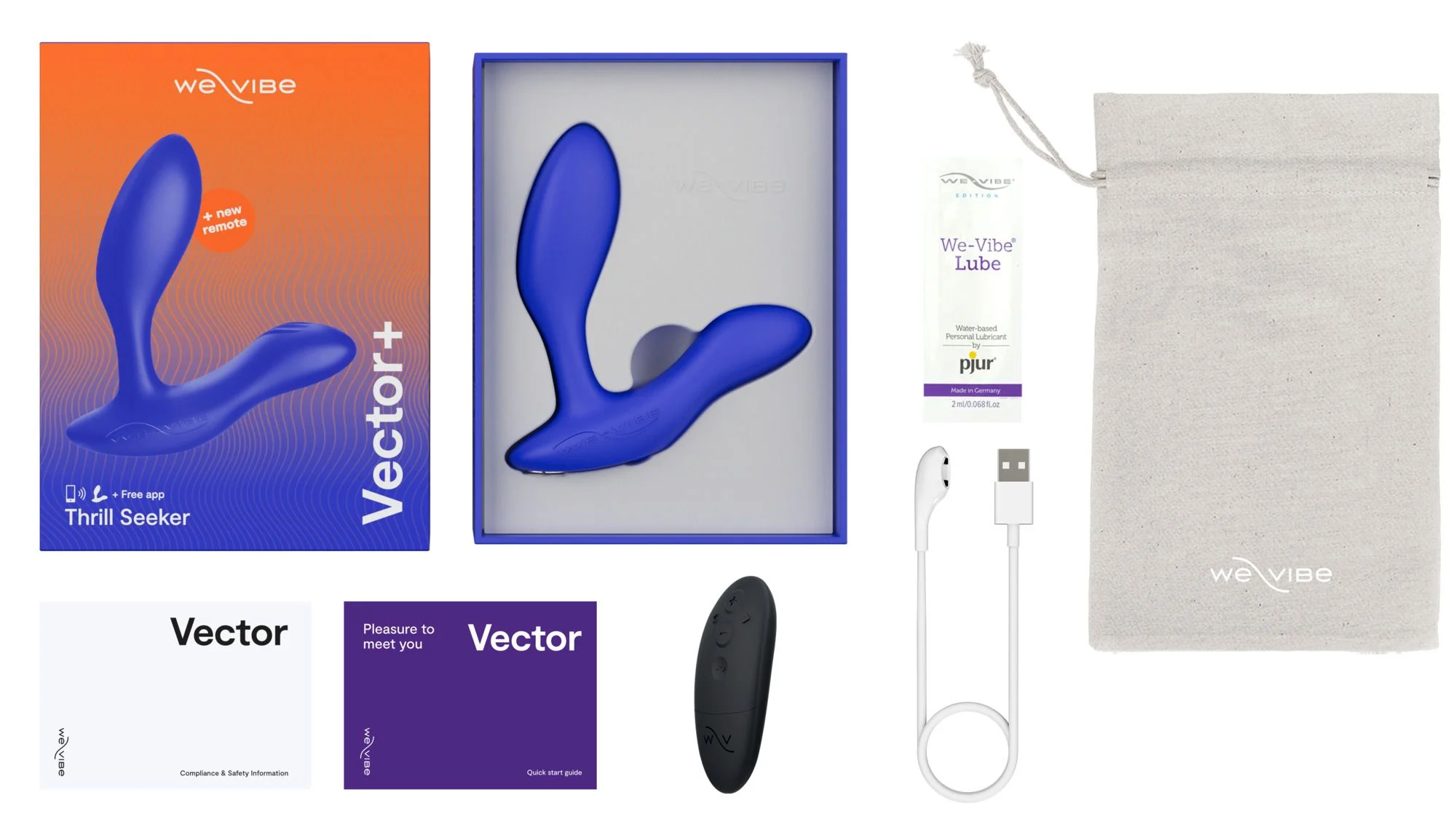 We-Vibe – VECTOR+ Prostaat Massager – Blauw