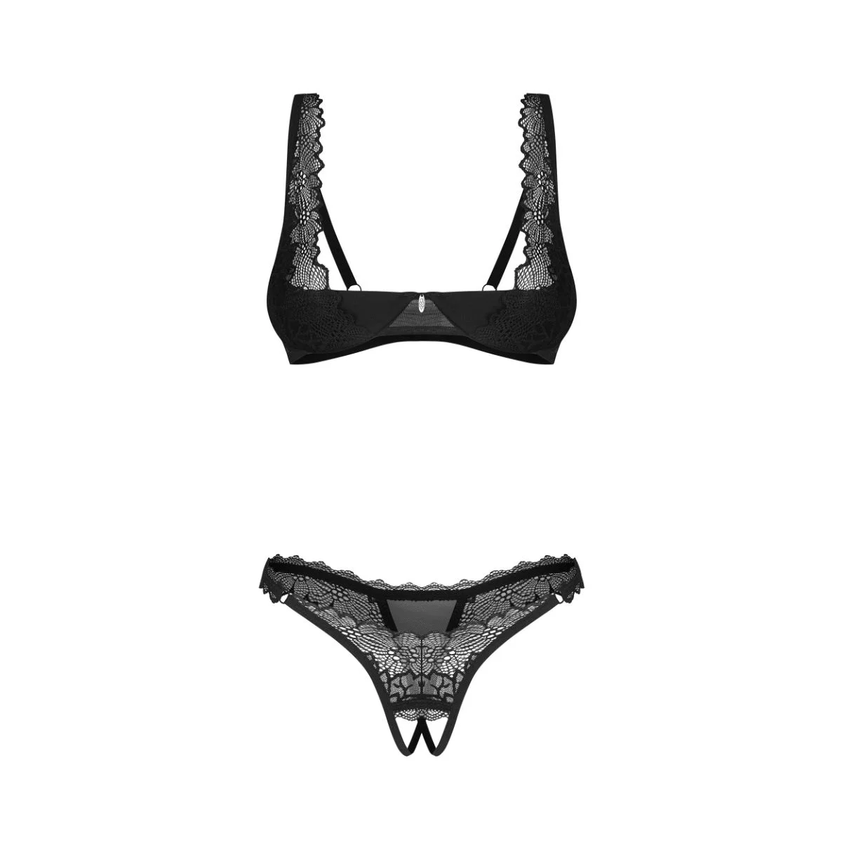 Obsessive - Deina More 2-delige Open Set - Zwart