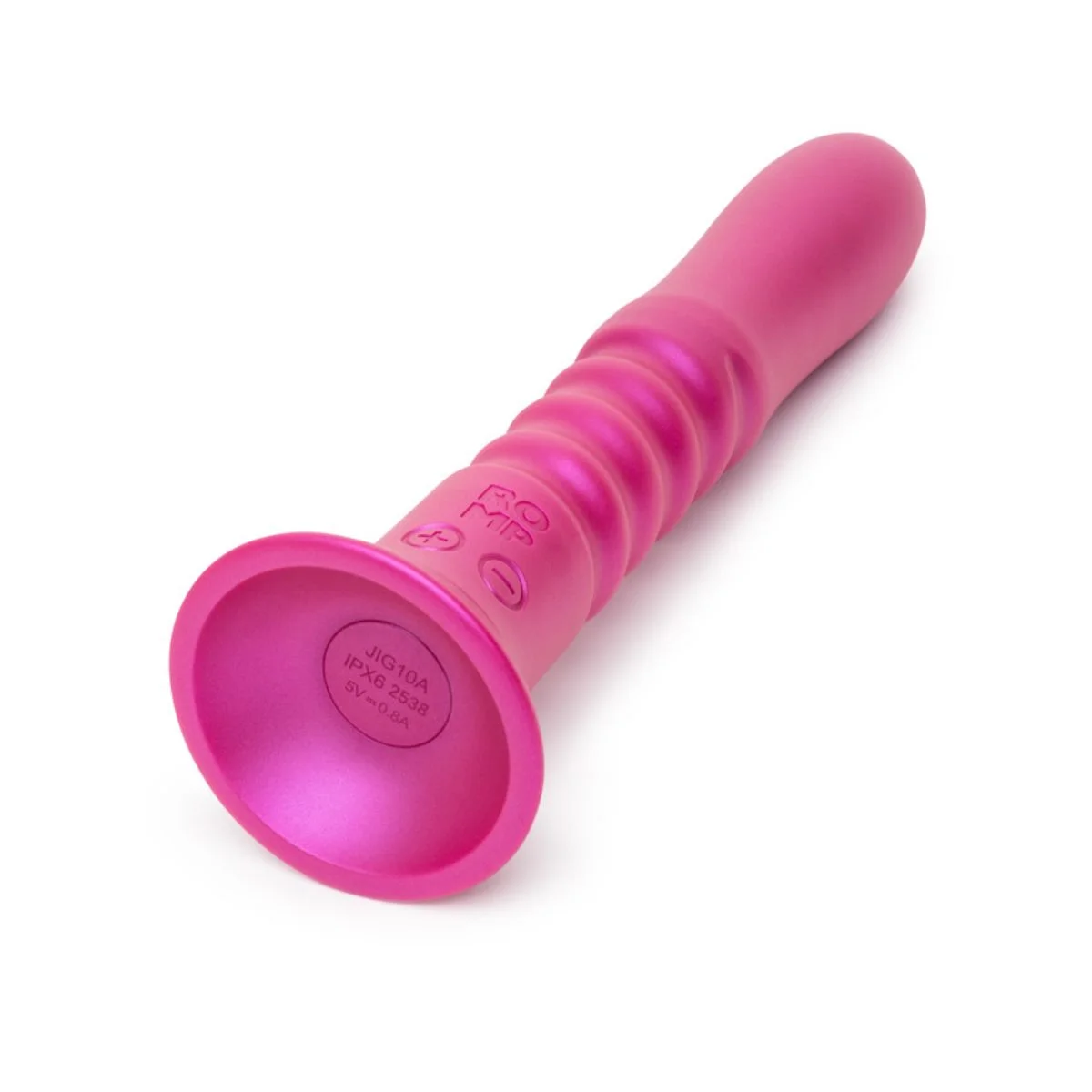 ROMP - Jiggle Stotende Vibrator Met Zuignap - Roze