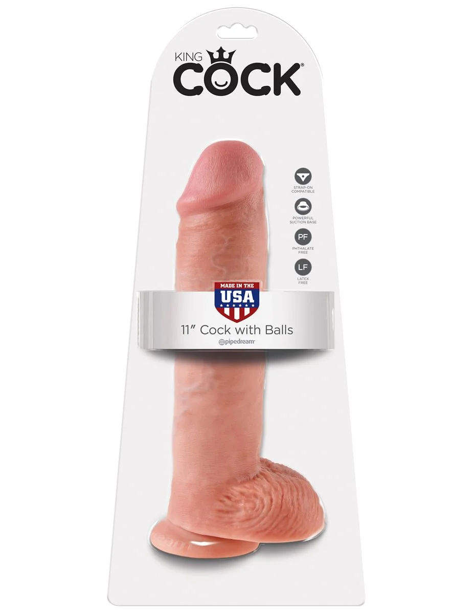 King Cock dildo Met Balzak - 28,5 cm