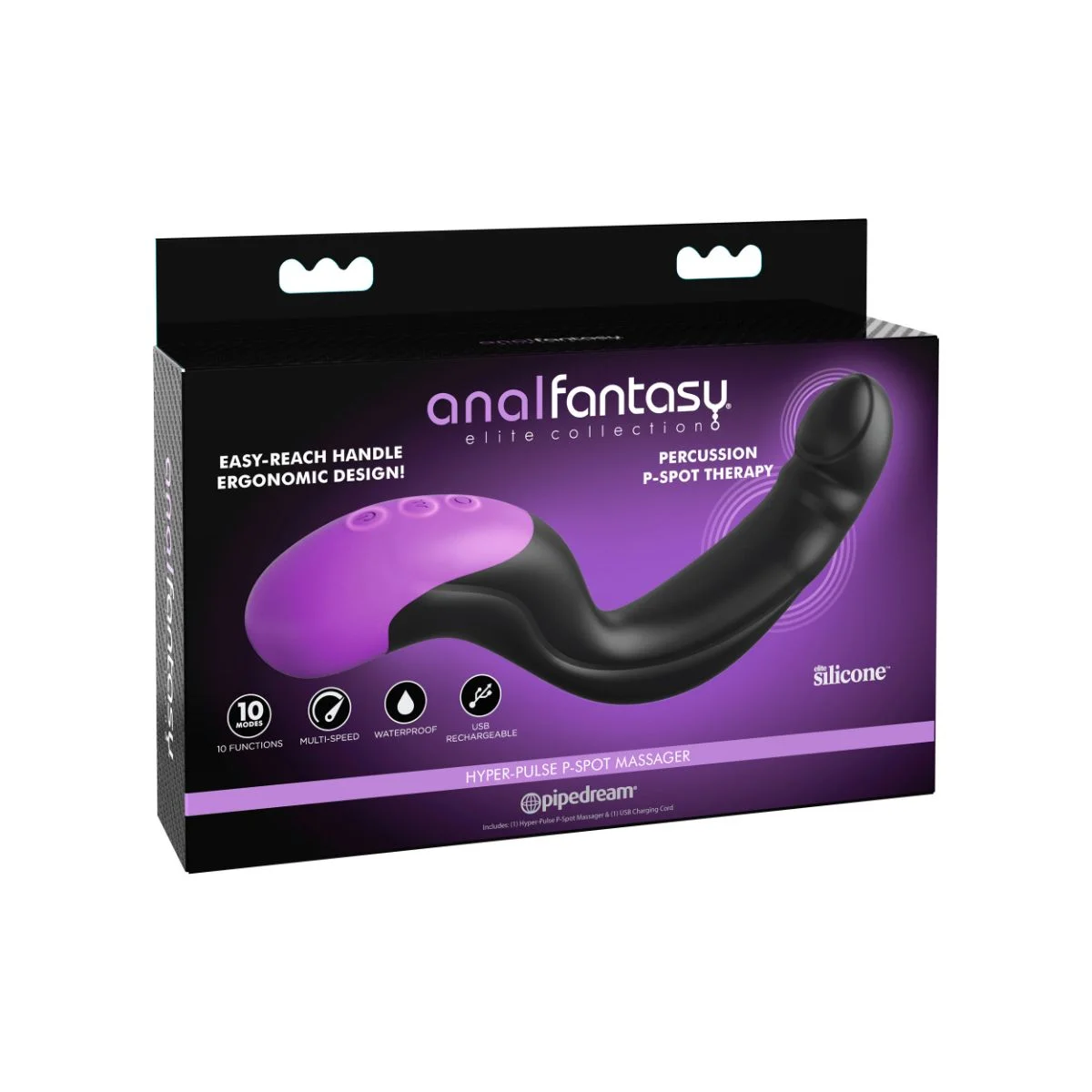 Anal Fantasy Elite - Hyper-Pulse Massager - Zwart