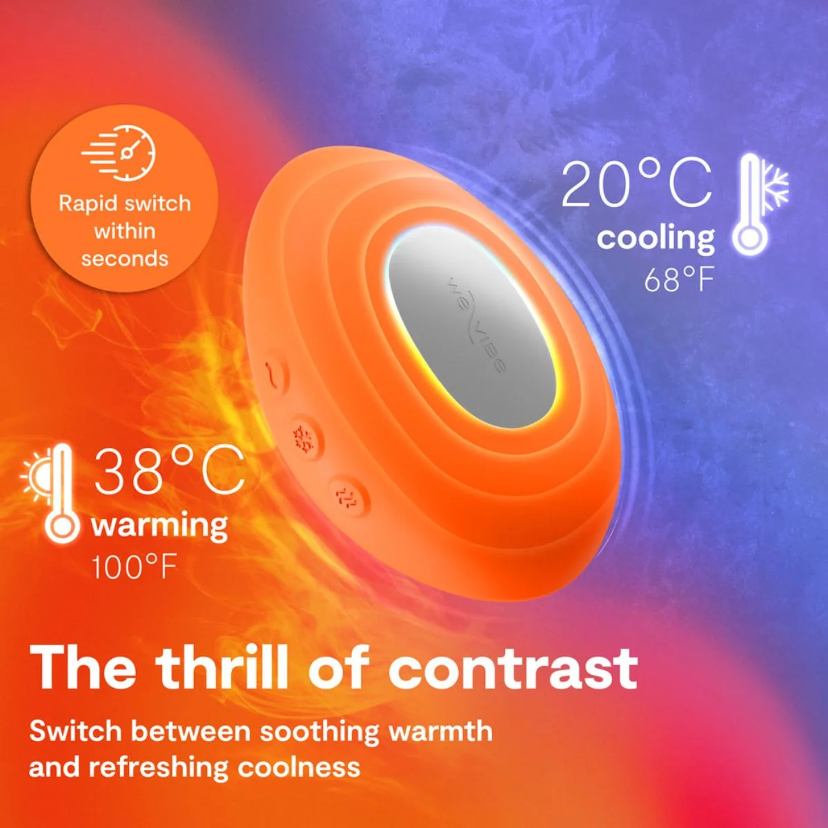 We-Vibe - Temp Lay-On Vibrator - Tangerine