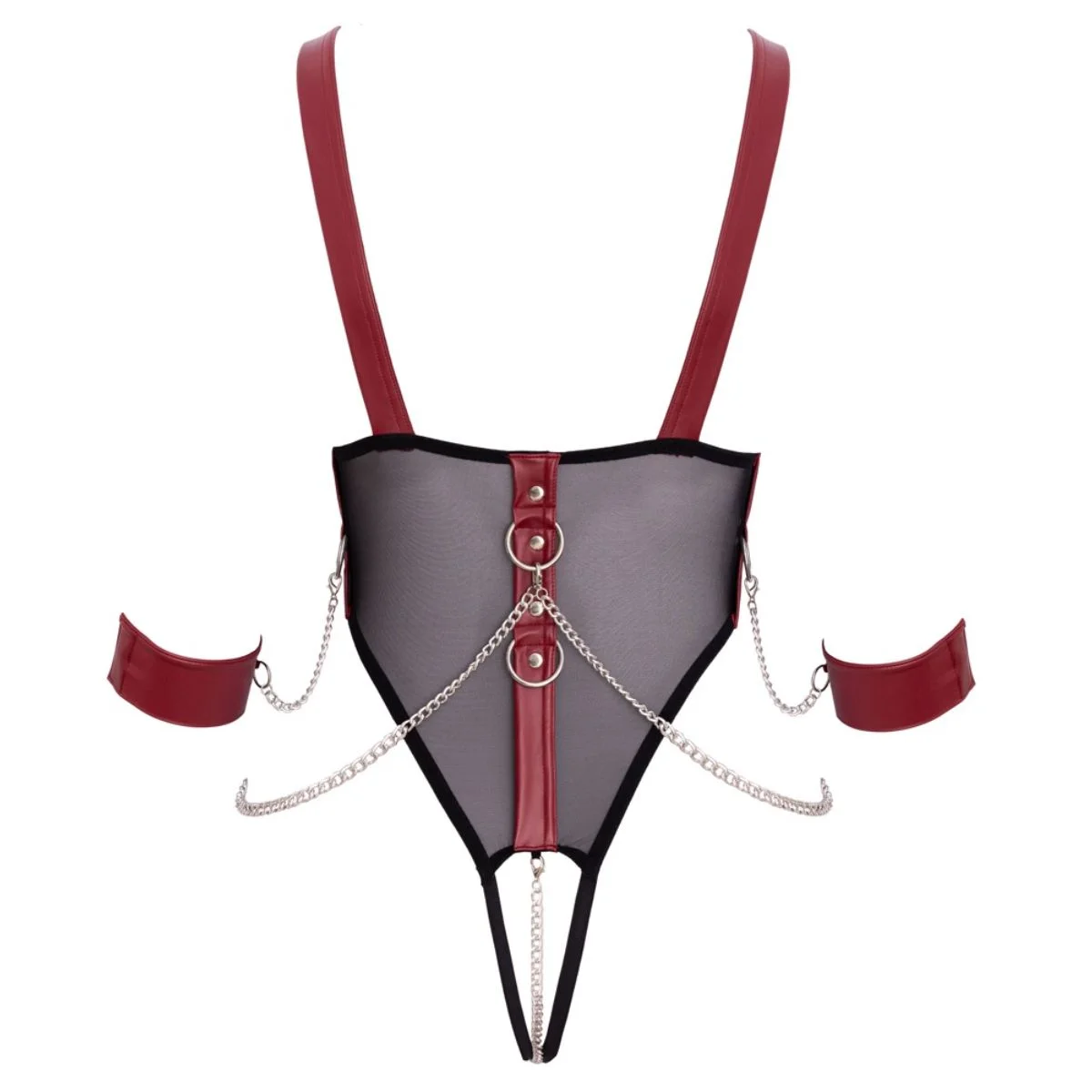 Cottelli Collection - Open Cup Bondage Body - Zwart