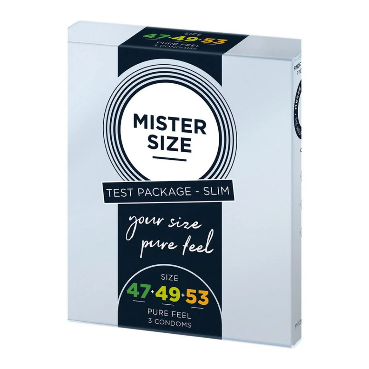 Mister Size – Test Box Condoom Set – 3 Maten XS/S/M