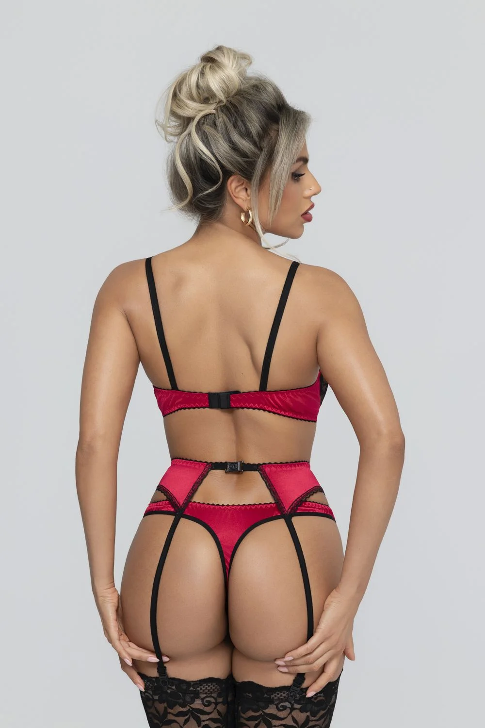 Christine - 3-delig Open BH Kanten Slip Set Gush