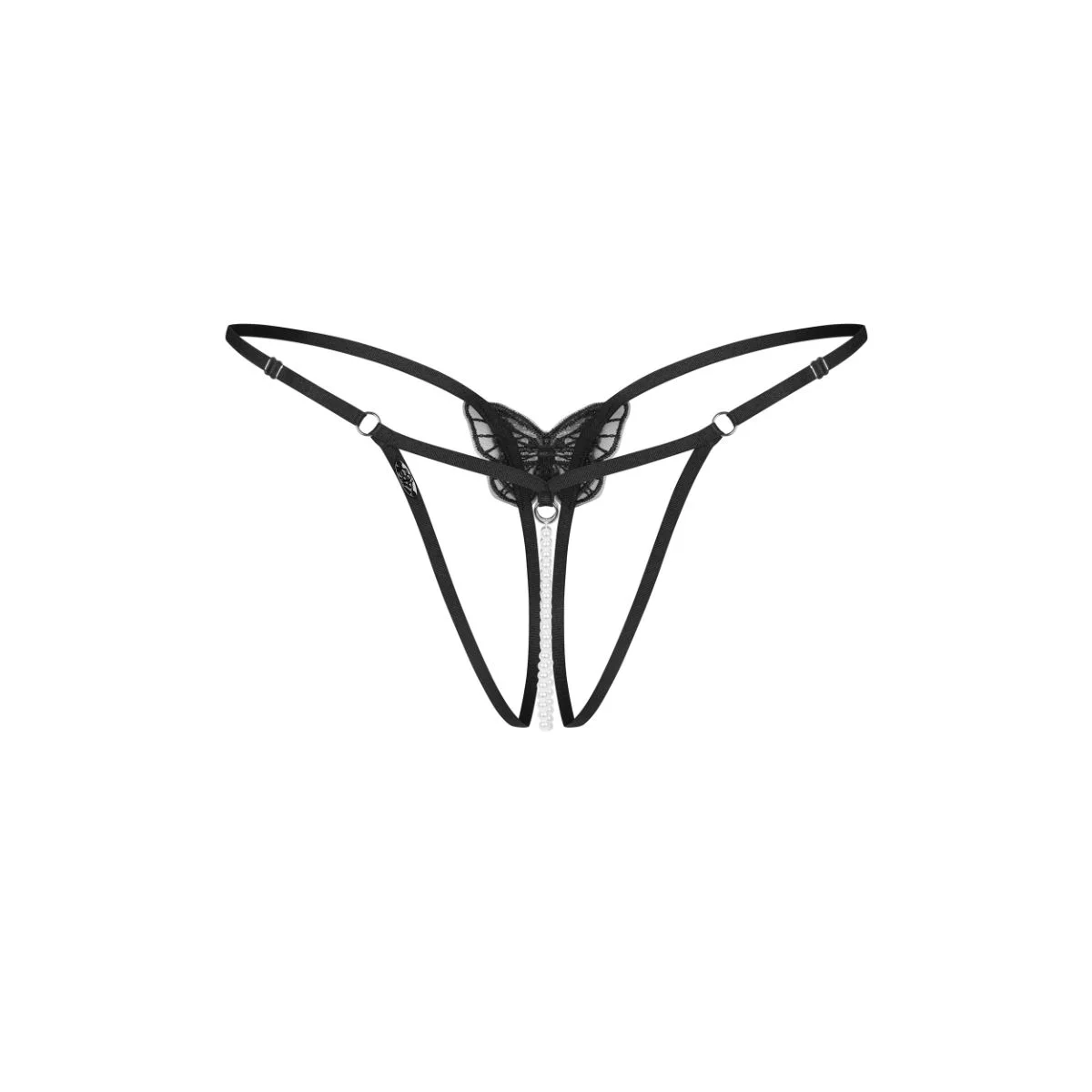 Obsessive - Isseme String Open Kruis - Zwart