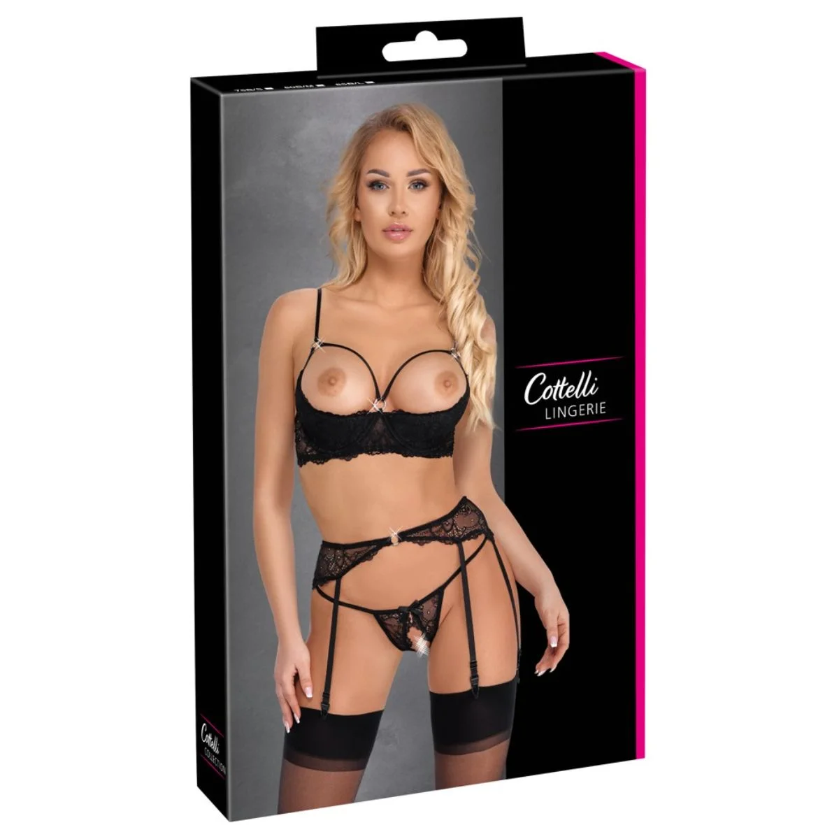 Cottelli Collection - Shelf Bh Set - Zwart