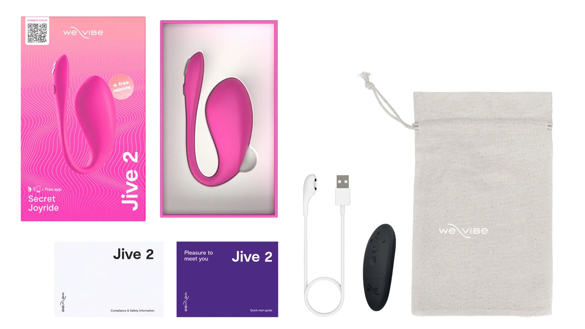We-Vibe - Jive 2 met Afstandsbediening en App - Roze