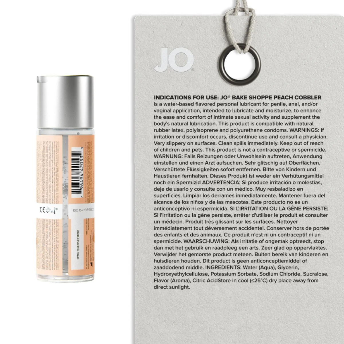 JO - Bake Shoppe Perziktaart Glijmiddel - 60ml