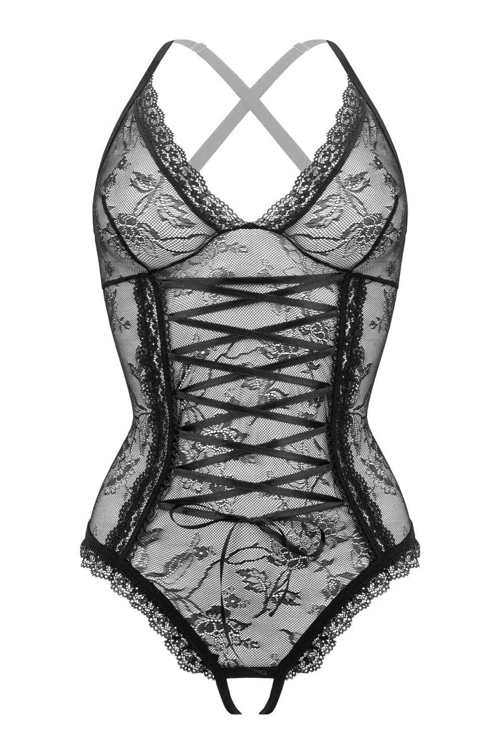 Christine - Crotchless Body Aphrodite - Zwart
