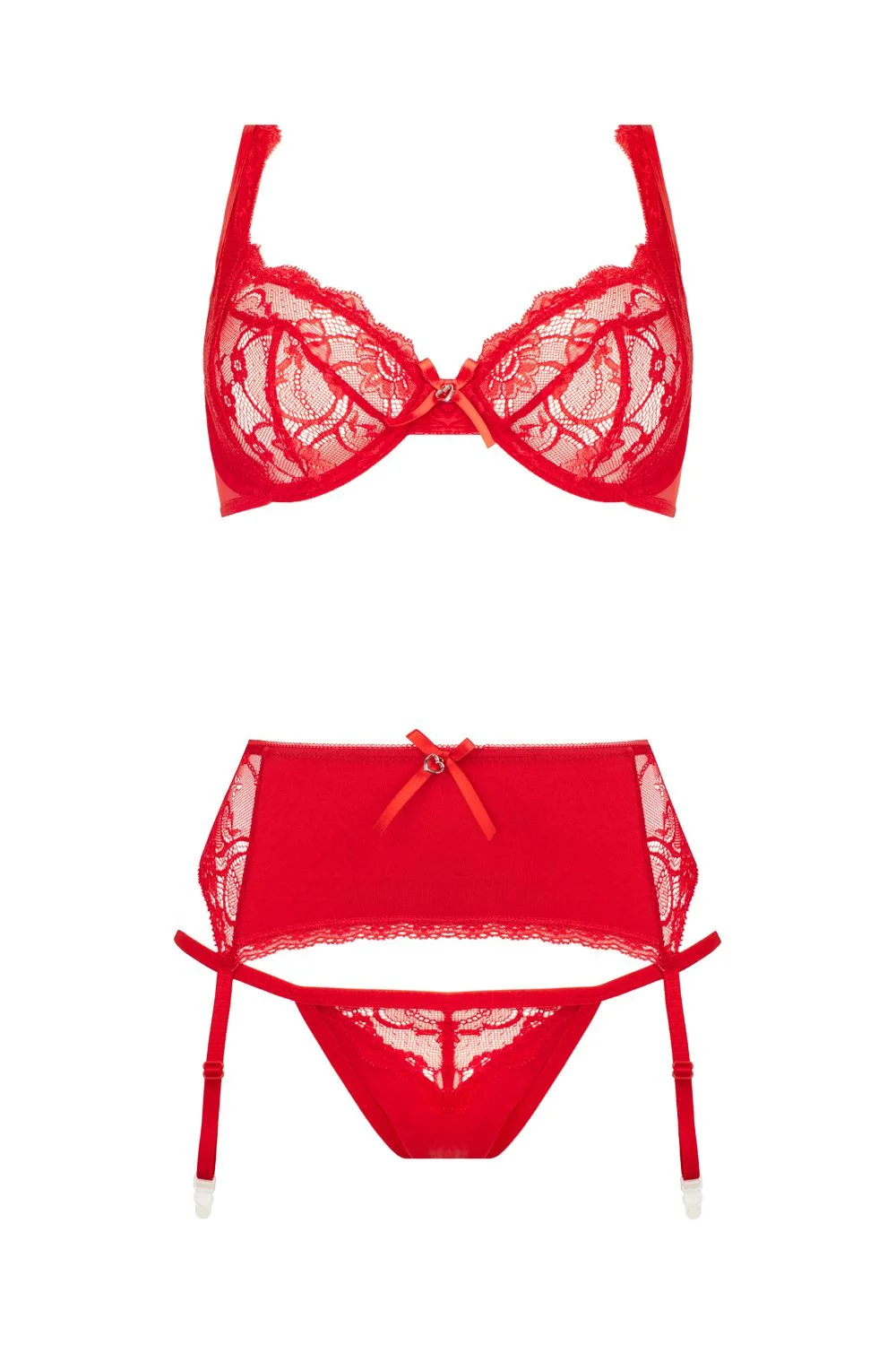 Christine - 3-delige Bh-set Marzia rood