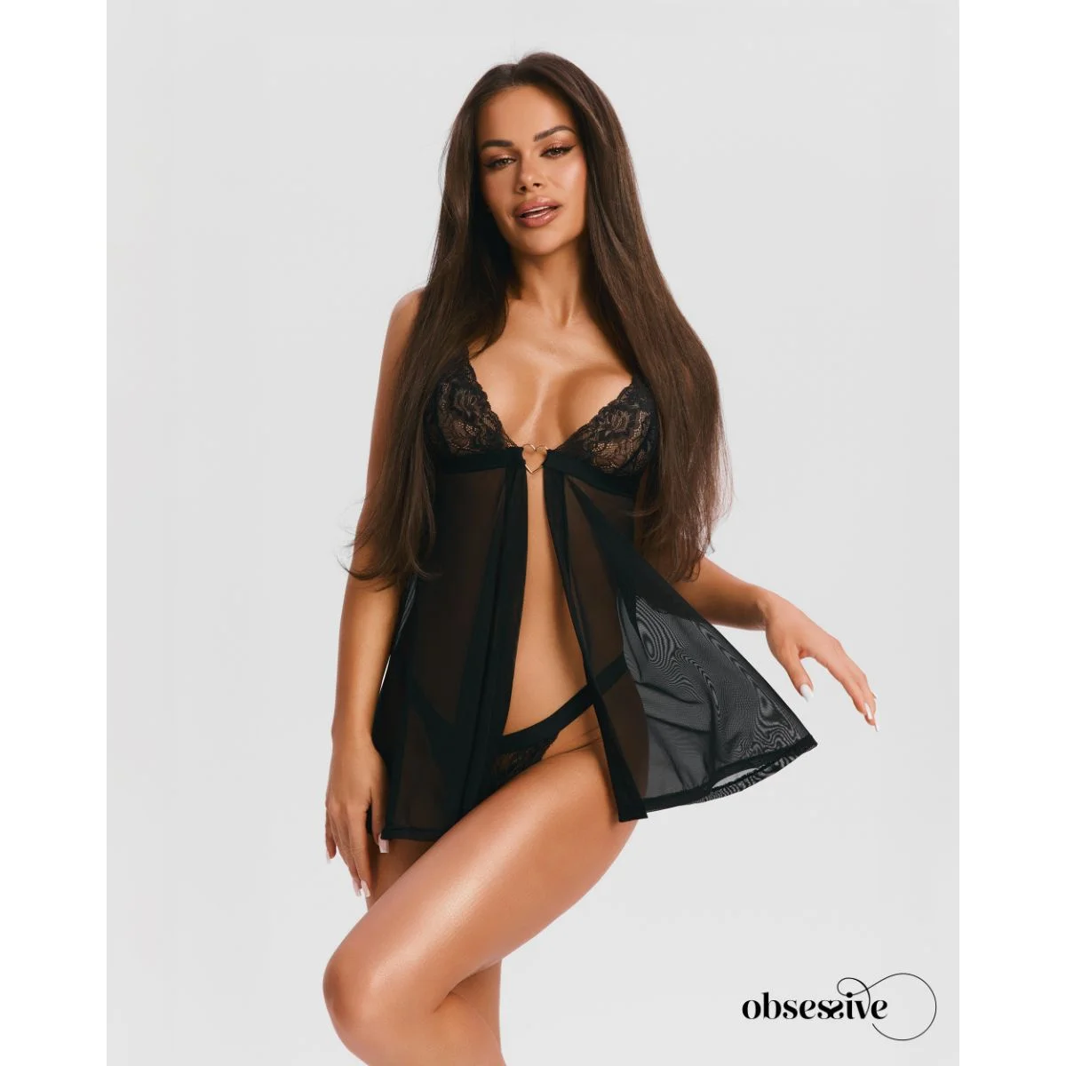 Obsessive - Elianes Babydoll - Zwart