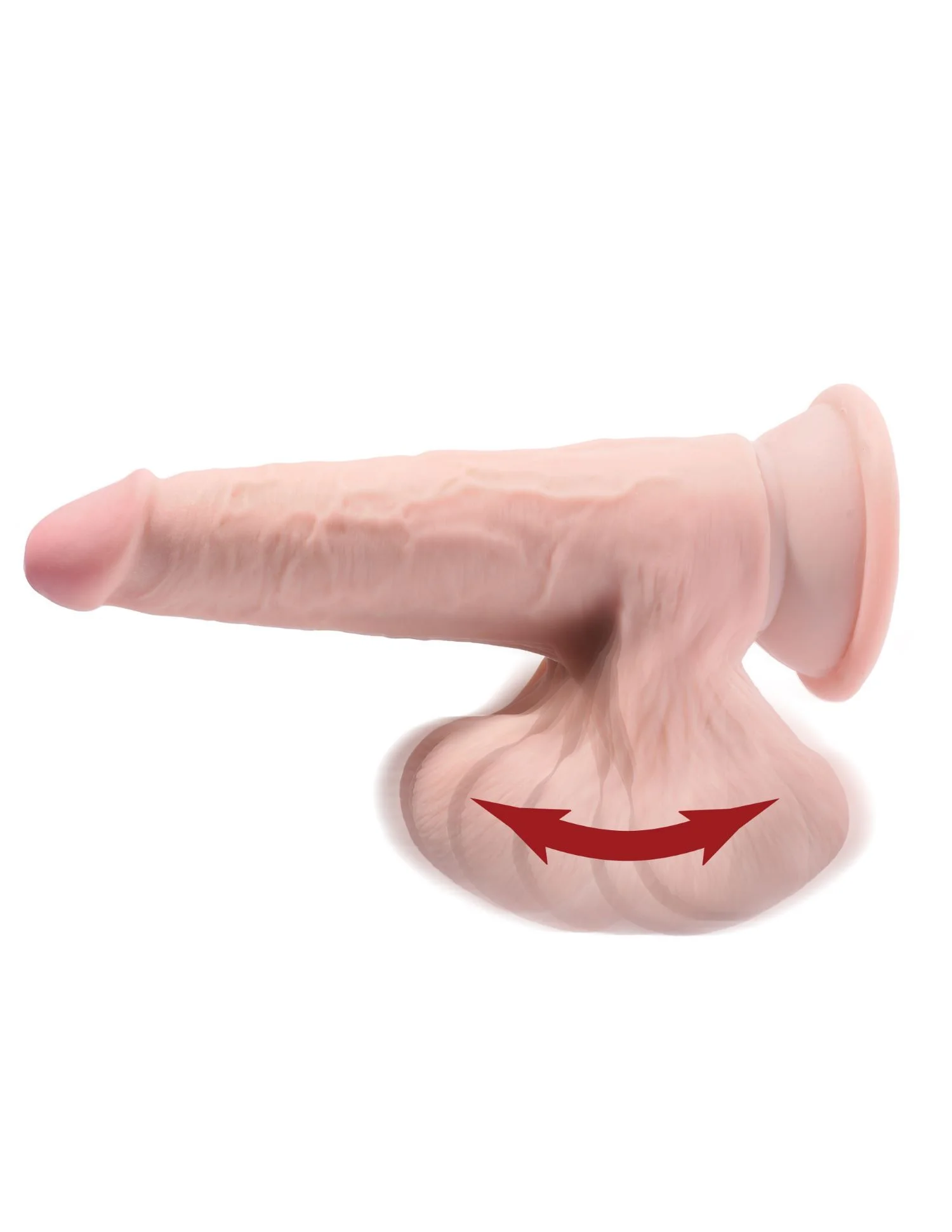 King Cock Plus Realistische Dildo Met Bewegende Balzak - 24 cm