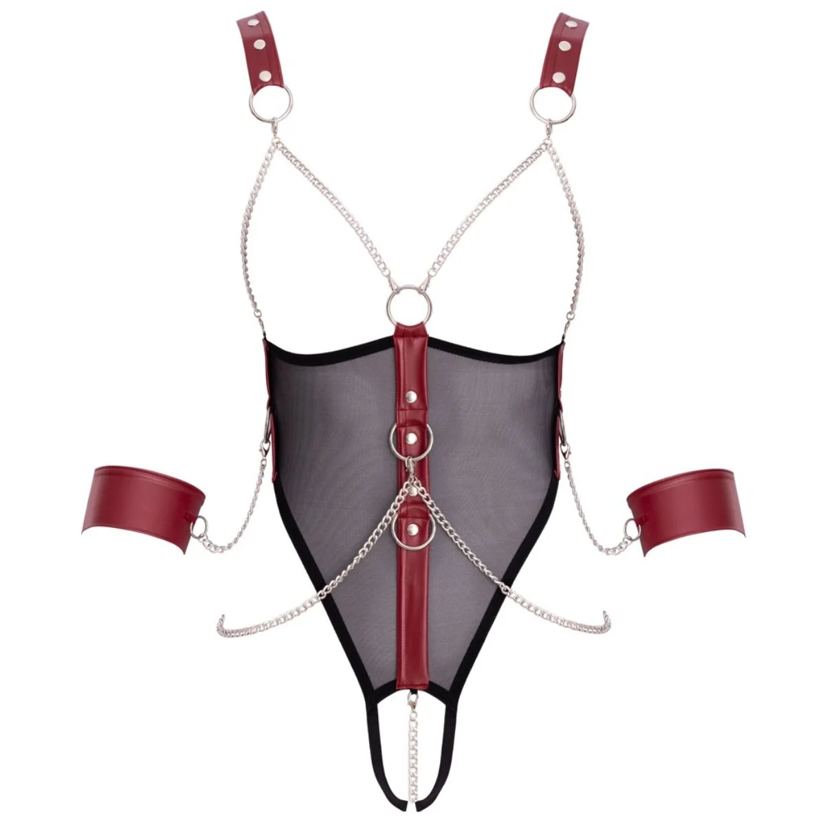 Cottelli Collection - Open Cup Bondage Body - Zwart
