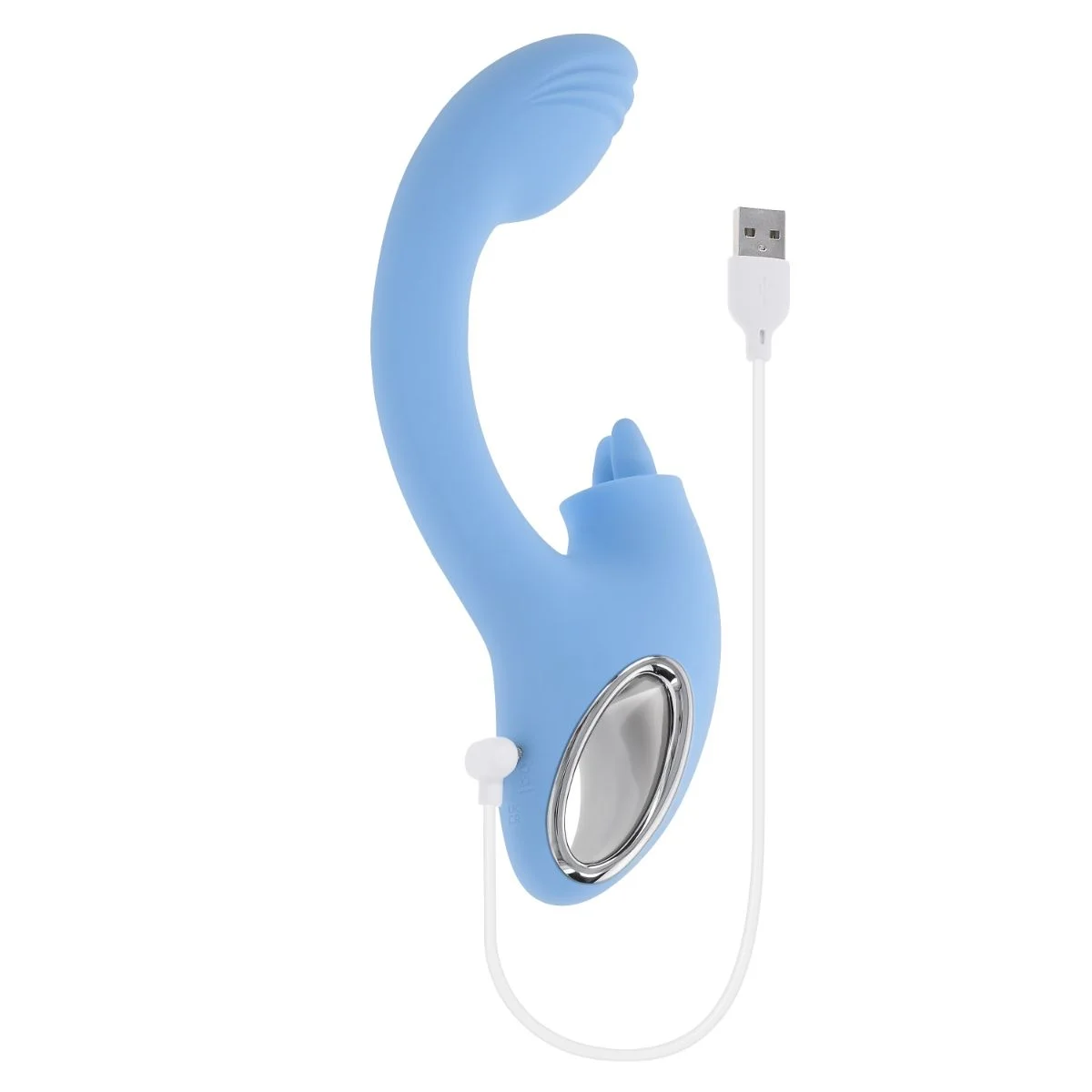Playboy - Sapphire Dual Vibrator - Sky Blue