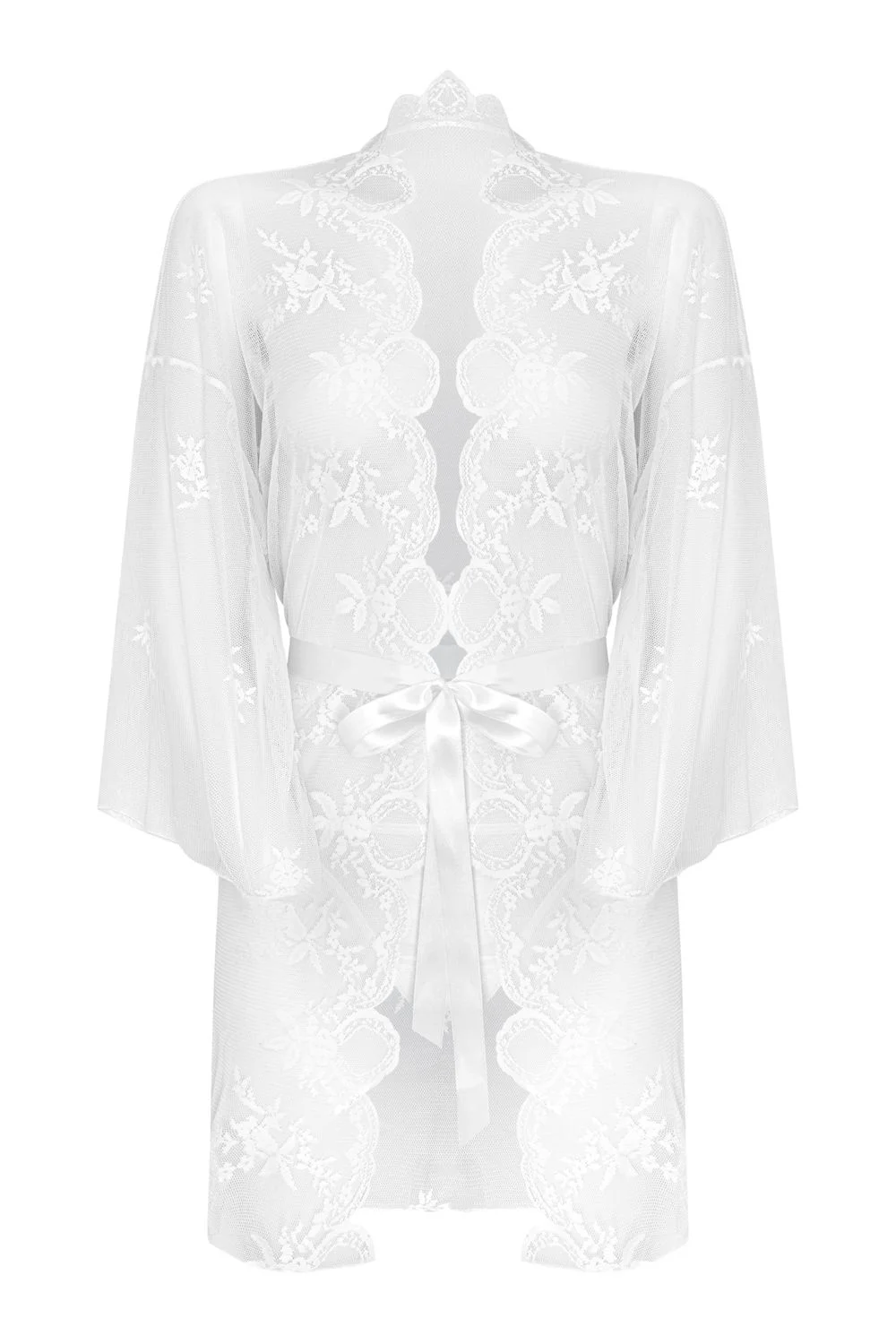 Christine - Kanten Kimono Set Flower - Wit
