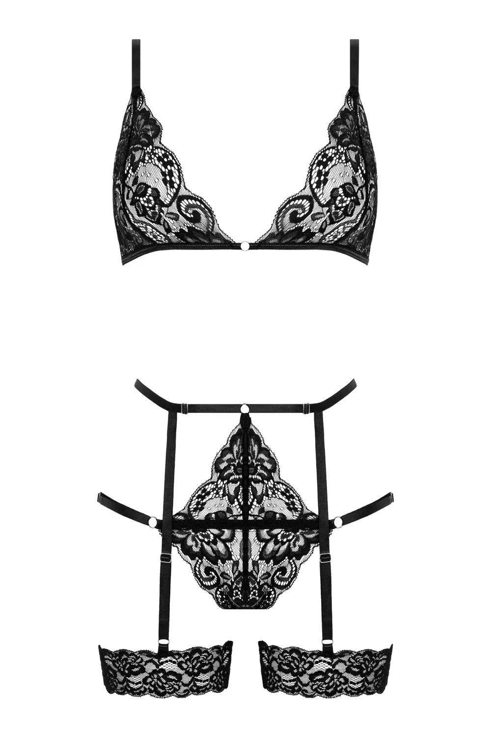Christine - Kanten Jarretel Set Met Beenharnas