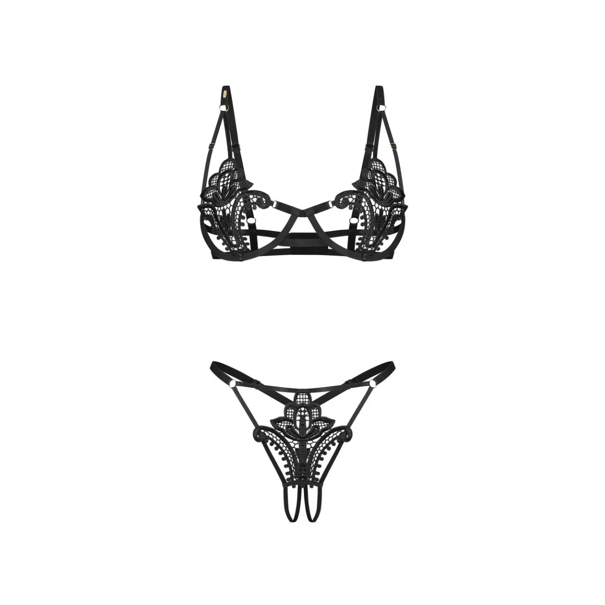Obsessive - Luise Sublim 2-delige Set - Zwart