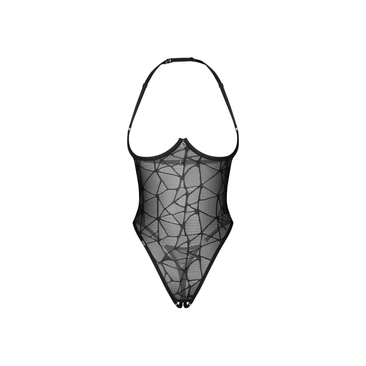 Obsessive - Olianna Teddy Open Kruis - Zwart